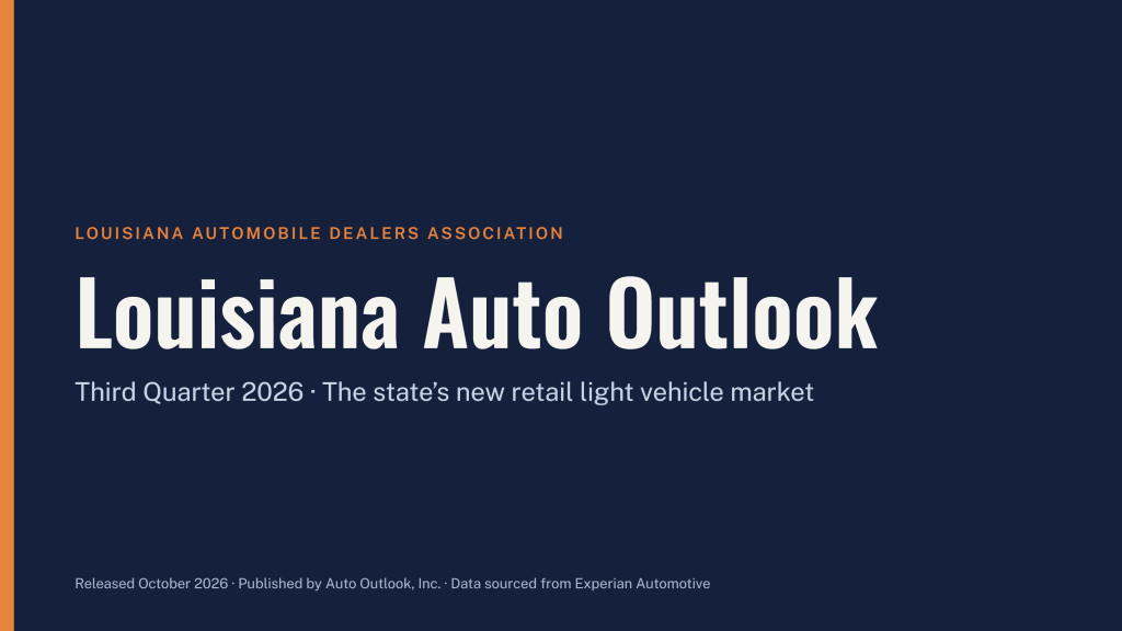 Louisiana Auto Outlook Q3 2026 - slide 1